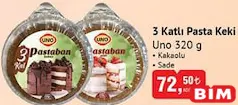 UNO 3 KATLI PASTA KEKİ 320 G UNO 3 KATLI PASTA KEKİ 320 G